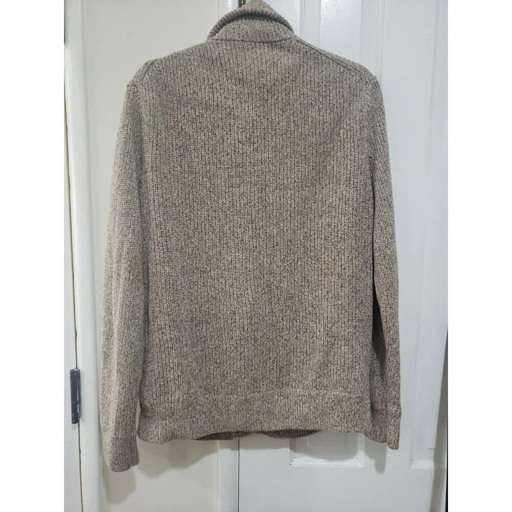 J Crew Marled Sweater Cardigan Mock Neck Mens L Classic Academia - Picture 9 of 9